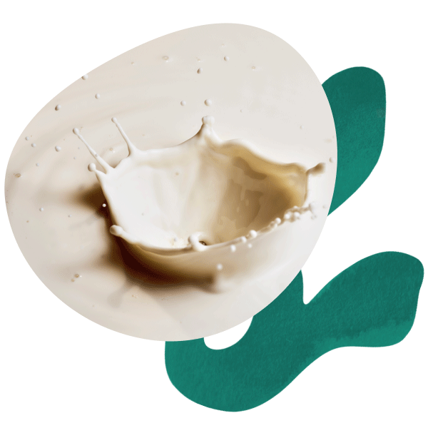 Milk splash with background motif image